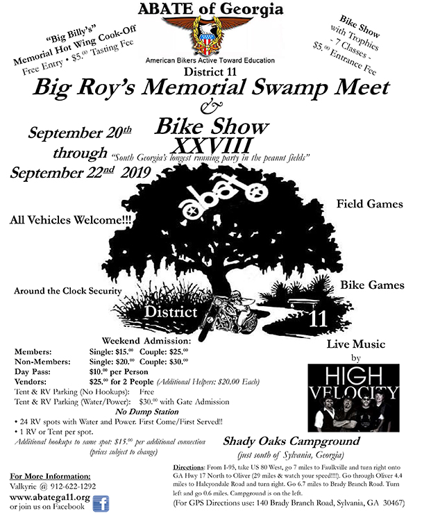 Big Roy's Swamp Meet @ Shady Oaks Campground | Georgia | United States