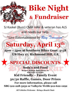 Southern Biker Gear - Bike Night and Fundraiser @ Southern Biker Gear | Richmond Hill | Georgia | United States