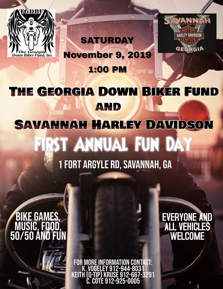 Georgia Down Biker Fund/Savannah Harley-Davidson 1st Annual Fun Day @ Savannah Harley-Davidson | Savannah | Georgia | United States