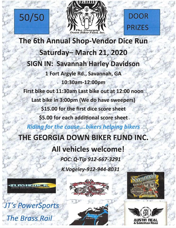 GDBF 6th Annual Shop-Vendor Run @ Savannah Harley-Davidson | Savannah | Georgia | United States