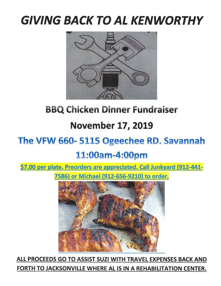 Giving Back to Al - BBQ Chicken Dinner Fundraiser @ VFW Post 660 | Savannah | Georgia | United States
