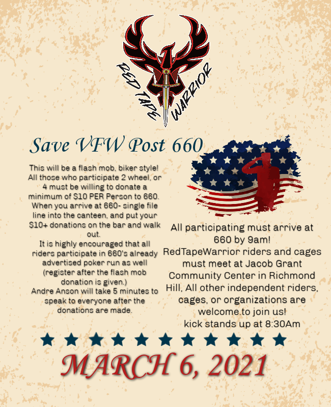Save VFW Post 660 @ VFW Post 660 | Savannah | Georgia | United States