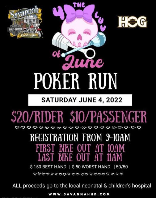 4 The Luv of June Poker Run @ Savannah Harley-Davidson | Savannah | Georgia | United States