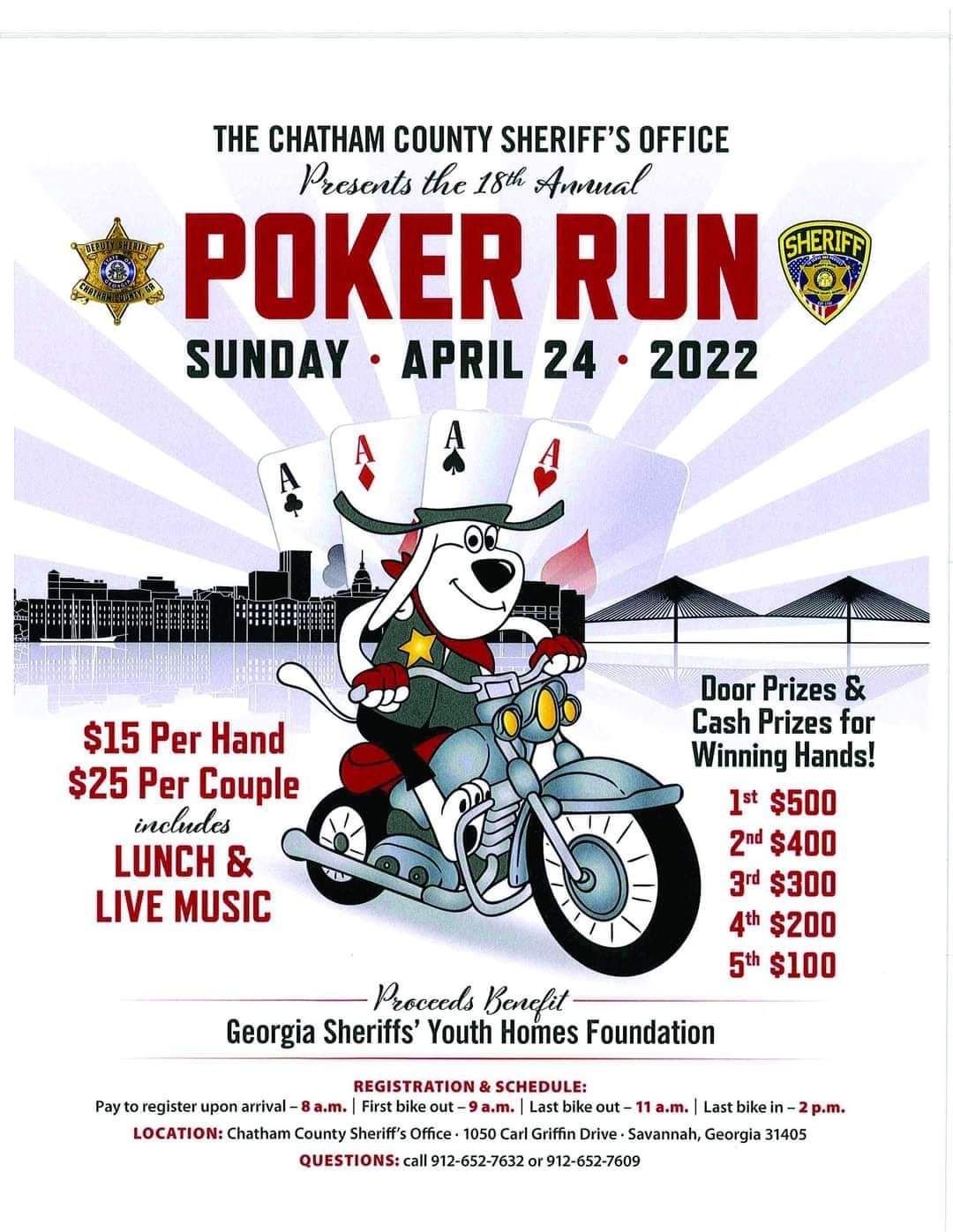 Chatham Co. Sheriff's Office - 18th Annual Poker Run @ Chatham County Sheriff's Office | Savannah | Georgia | United States