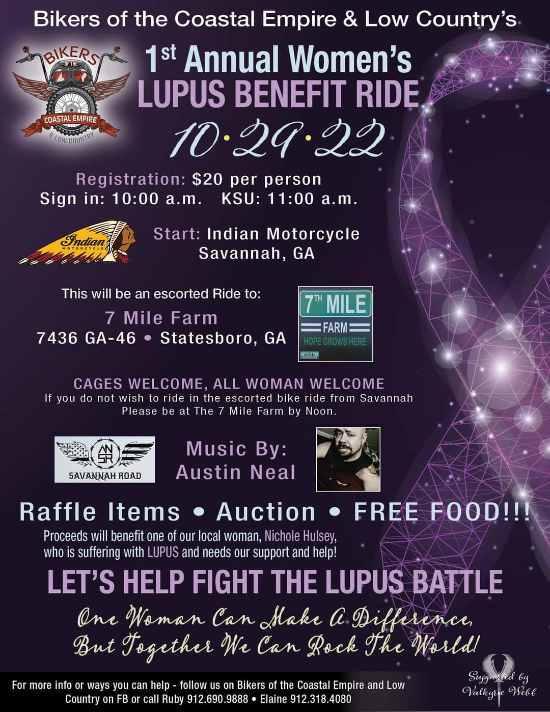Bikers of the Coastal Empire & Low Country's 1st Women's Lupus Benefit Ride @ Indian of Savannah | Savannah | Georgia | United States