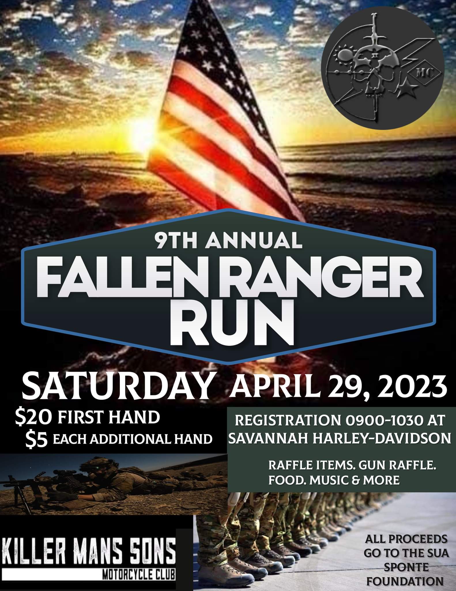 KMSMC - 9th Annual Fallen Ranger Run @ Savannah Harley-Davidson | Savannah | Georgia | United States