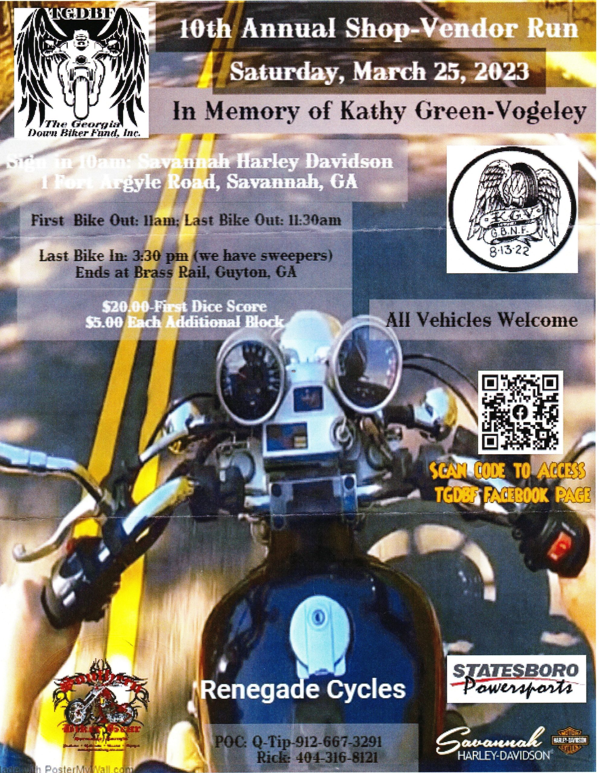 GDBF - 10th Annual Shop-Vendor Run @ Savannah Harley-Davidson | Savannah | Georgia | United States