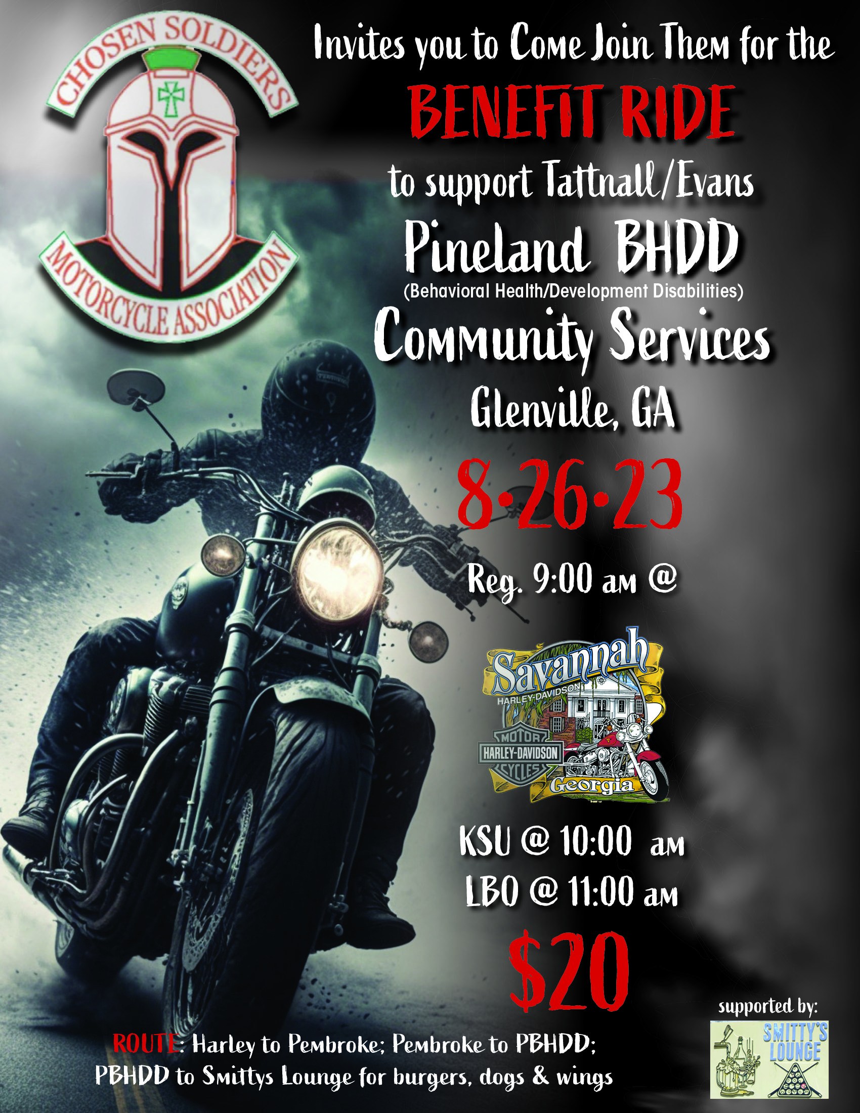 Chosen Soldiers Benefit Ride @ Savannah Harley-Davidson | Savannah | Georgia | United States