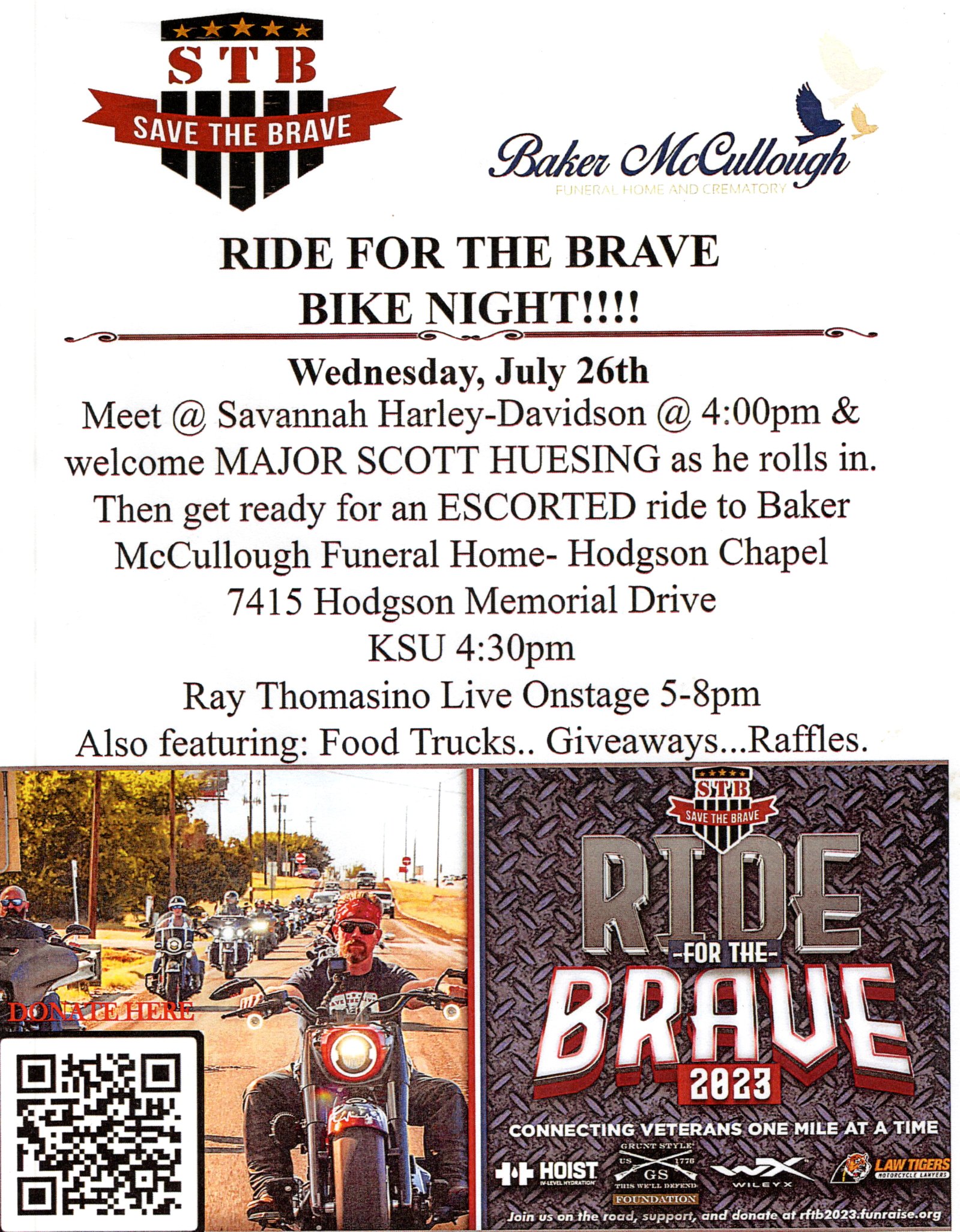 Ride for the Brave Bike Night @ Savannah Harley-Davidson | Savannah | Georgia | United States