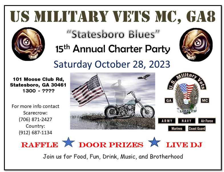USMVMC GA8 - "Statesboro Blues" 15th Annual Charter Party @ USMVMC Clubhouse | Thomson | Georgia | United States