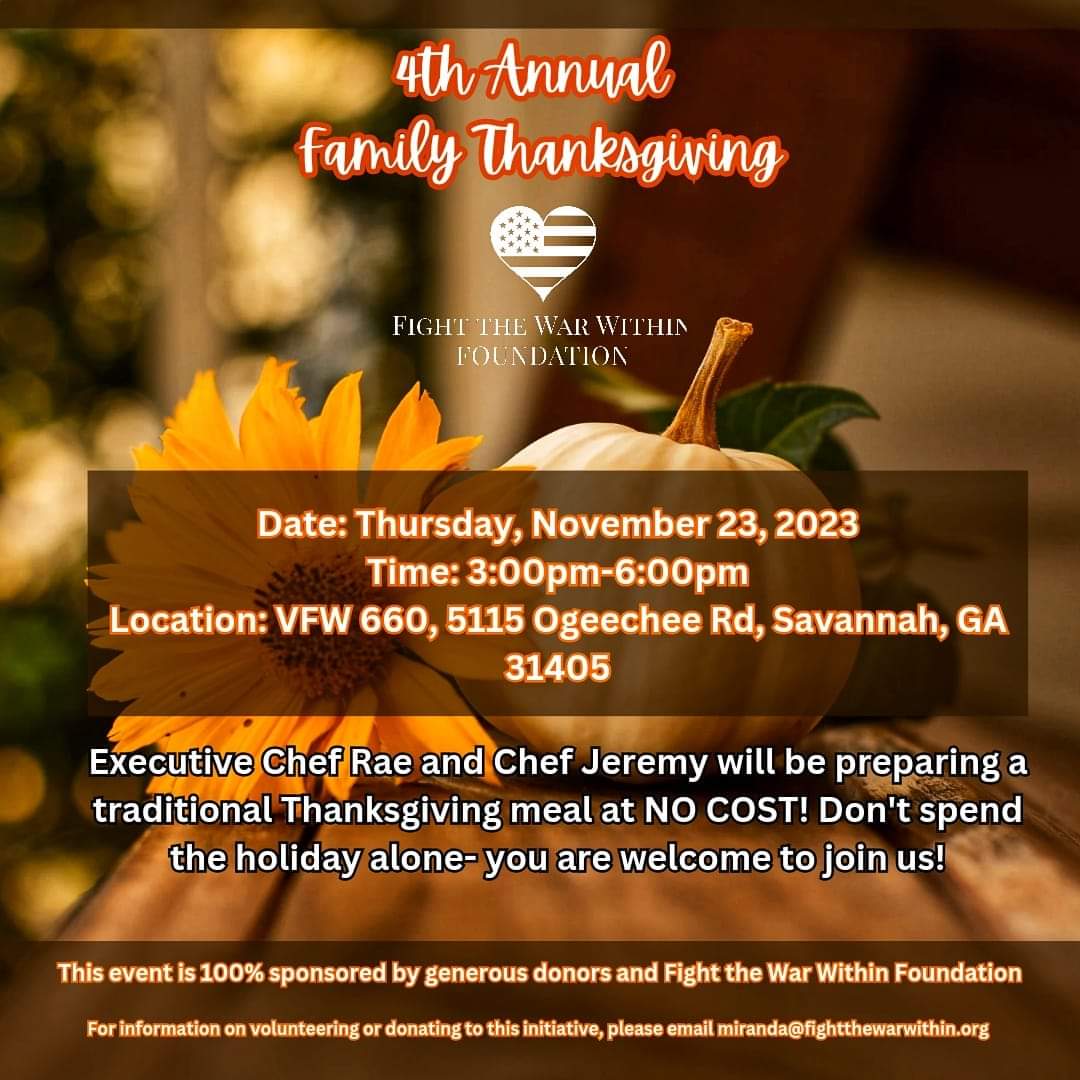 4th Annual Family Thanksgiving @ VFW Post 660 | Garden City | Georgia | United States