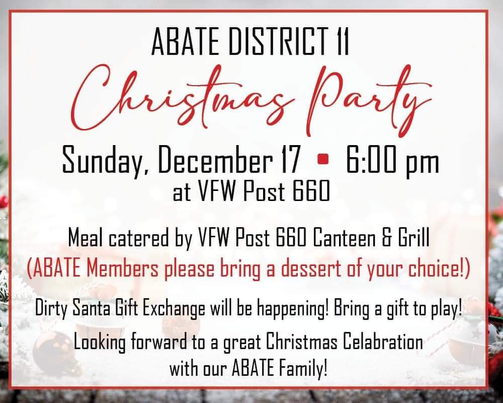 ABATE D11 Christmas Party @ VFW Post 660 | Savannah | Georgia | United States