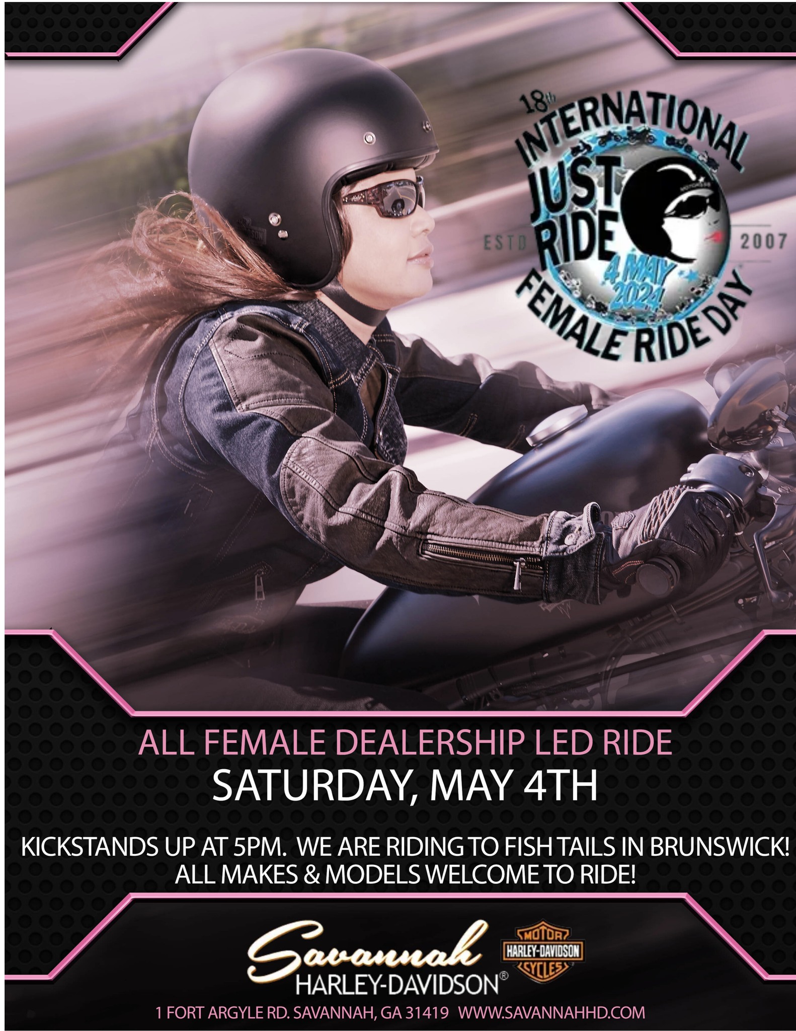 18th International All Femail Dealership Led Ride @ Savannah Harley-Davidson | Savannah | Georgia | United States